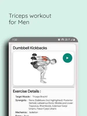 Triceps Workout Arm Workout android App screenshot 0