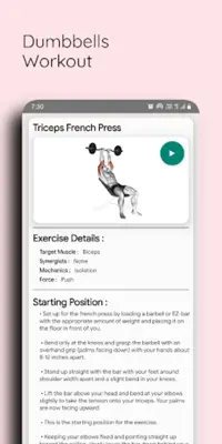 Triceps Workout Arm Workout android App screenshot 11