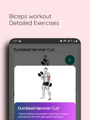 Triceps Workout Arm Workout android App screenshot 1